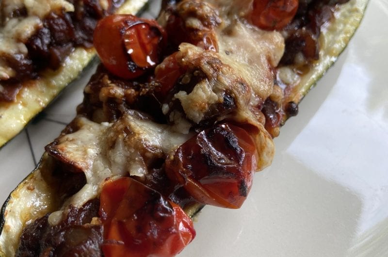 10Zucchini Pizza Boats